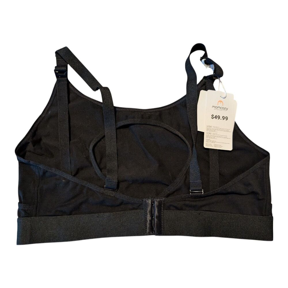 Momcozy Hands Free Nursing Pumping Bra w/Adjustable Strap Black Size XL MSRP $50 - Picture 2 of 3